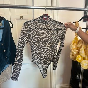 Zebra Mesh Bodysuit